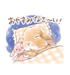 日常使い「垂れ耳うさぎ（オレンジ）」（個別スタンプ：14）