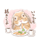 日常使い「垂れ耳うさぎ（オレンジ）」（個別スタンプ：17）