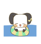 夏に使えるゆるふわチンチラのスタンプ（個別スタンプ：5）