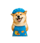 可愛い柴犬のシャワー服 V.2（個別スタンプ：13）