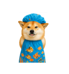 可愛い柴犬のシャワー服 V.2（個別スタンプ：21）