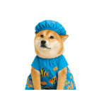 可愛い柴犬のシャワー服 V.2（個別スタンプ：26）