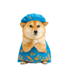 可愛い柴犬のシャワー服 V.2（個別スタンプ：30）