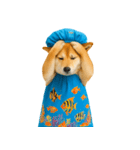 可愛い柴犬のシャワー服 V.2（個別スタンプ：33）
