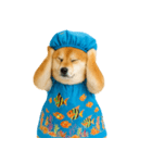 可愛い柴犬のシャワー服 V.2（個別スタンプ：34）