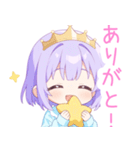 ナイトパープルな女の子スタンプ（個別スタンプ：5）