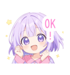 ナイトパープルな女の子スタンプ（個別スタンプ：26）
