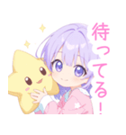 ナイトパープルな女の子スタンプ（個別スタンプ：34）
