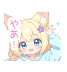 パステルパーカーの狐の女の子スタンプ（個別スタンプ：29）