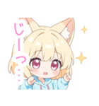 パステルパーカーの狐の女の子スタンプ（個別スタンプ：37）