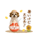 ▶動く癒しシーズーの「夏」の毎日（個別スタンプ：10）