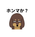 新・激しく尻尾をふるダックス【闇MIX】（個別スタンプ：15）