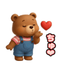 恋の駆け引きをするクマさん【恋愛・3D】（個別スタンプ：10）