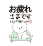 やさしいビションフリーゼ『仕事＆連絡』（個別スタンプ：14）