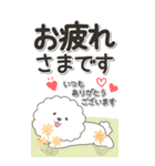 やさしいビションフリーゼ『仕事＆連絡』（個別スタンプ：16）