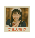 面白い＆可愛いコンカフェ嬢ポラロイド写真（個別スタンプ：4）