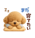 【3D】毎日使える挨拶♡トイプードル（個別スタンプ：4）