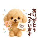 【3D】毎日使える挨拶♡トイプードル（個別スタンプ：8）