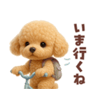 【3D】毎日使える挨拶♡トイプードル（個別スタンプ：23）