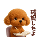 【3D】毎日使える挨拶♡トイプードル（個別スタンプ：31）