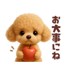 【3D】毎日使える挨拶♡トイプードル（個別スタンプ：40）