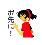 ポニテ女子のジム成果報告★日常（個別スタンプ：16）