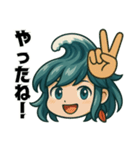 サーファー夏波(サーフィン)……..（個別スタンプ：18）