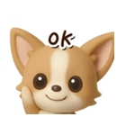 チワワ 犬スタンプ（3D）どアップ（個別スタンプ：6）
