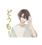 ゆるシャツ男子の毎日挨拶★（個別スタンプ：24）