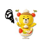 mottoのくまっプリン（チェリーのせ）♪（個別スタンプ：38）