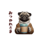 動く！パグ部長（個別スタンプ：5）