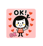毎日使える☆ゆるかわガールスタンプ（個別スタンプ：24）