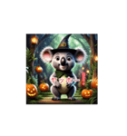 ❤️かわいいハロウィン❤️動物の魔女❤️（個別スタンプ：7）