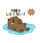 かわいい 太った カピバラ V9 [夏休み]（個別スタンプ：2）