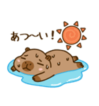 かわいい 太った カピバラ V9 [夏休み]（個別スタンプ：5）
