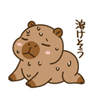 かわいい 太った カピバラ V9 [夏休み]（個別スタンプ：11）