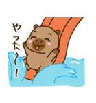 かわいい 太った カピバラ V9 [夏休み]（個別スタンプ：19）