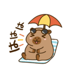 かわいい 太った カピバラ V9 [夏休み]（個別スタンプ：33）