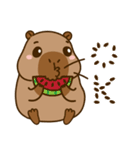 かわいい 太った カピバラ V9 [夏休み]（個別スタンプ：38）