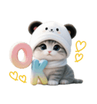 パンダ帽が可愛い猫 キュートな夏 敬語（個別スタンプ：4）