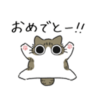 ねこぽっくるキジ白【友達】（個別スタンプ：21）