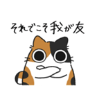 ねこぽっくる三毛【友達】（個別スタンプ：4）