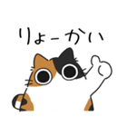 ねこぽっくる三毛【友達】（個別スタンプ：15）