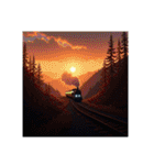 Scenic Landscapes ＆ Trains/風景と鉄道（個別スタンプ：21）