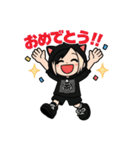 黒猫にゃんこ少年ライブへ行く（個別スタンプ：8）