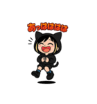 黒猫にゃんこ少年ライブへ行く（個別スタンプ：17）