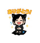 黒猫にゃんこ少年ライブへ行く（個別スタンプ：19）