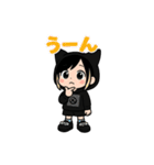 黒猫にゃんこ少年ライブへ行く（個別スタンプ：22）