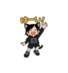 黒猫にゃんこ少年ライブへ行く（個別スタンプ：24）
