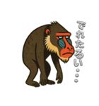 三河弁・岡崎・安城のマンドリルさん（個別スタンプ：22）